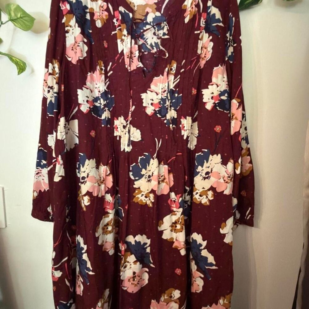Boho Old-navy Women's Burgundy and Red Dress XL Fall Outfit